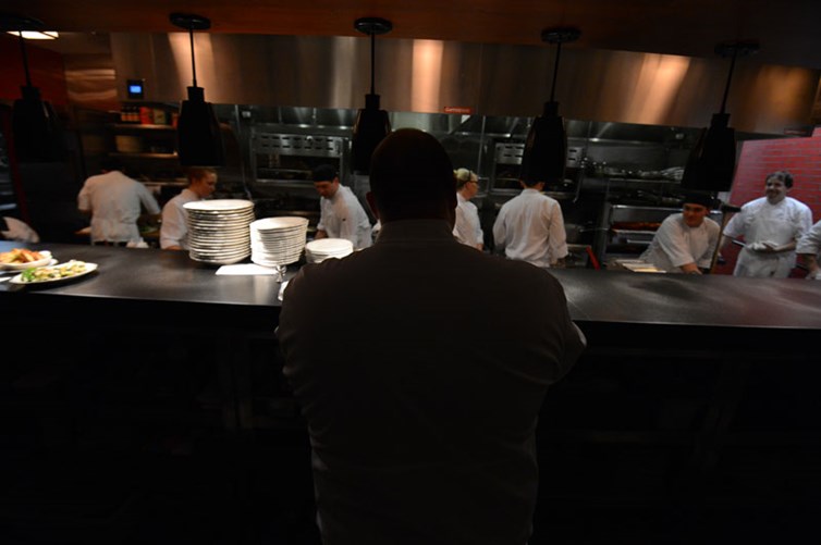 The busy kitchen at The Avenue
